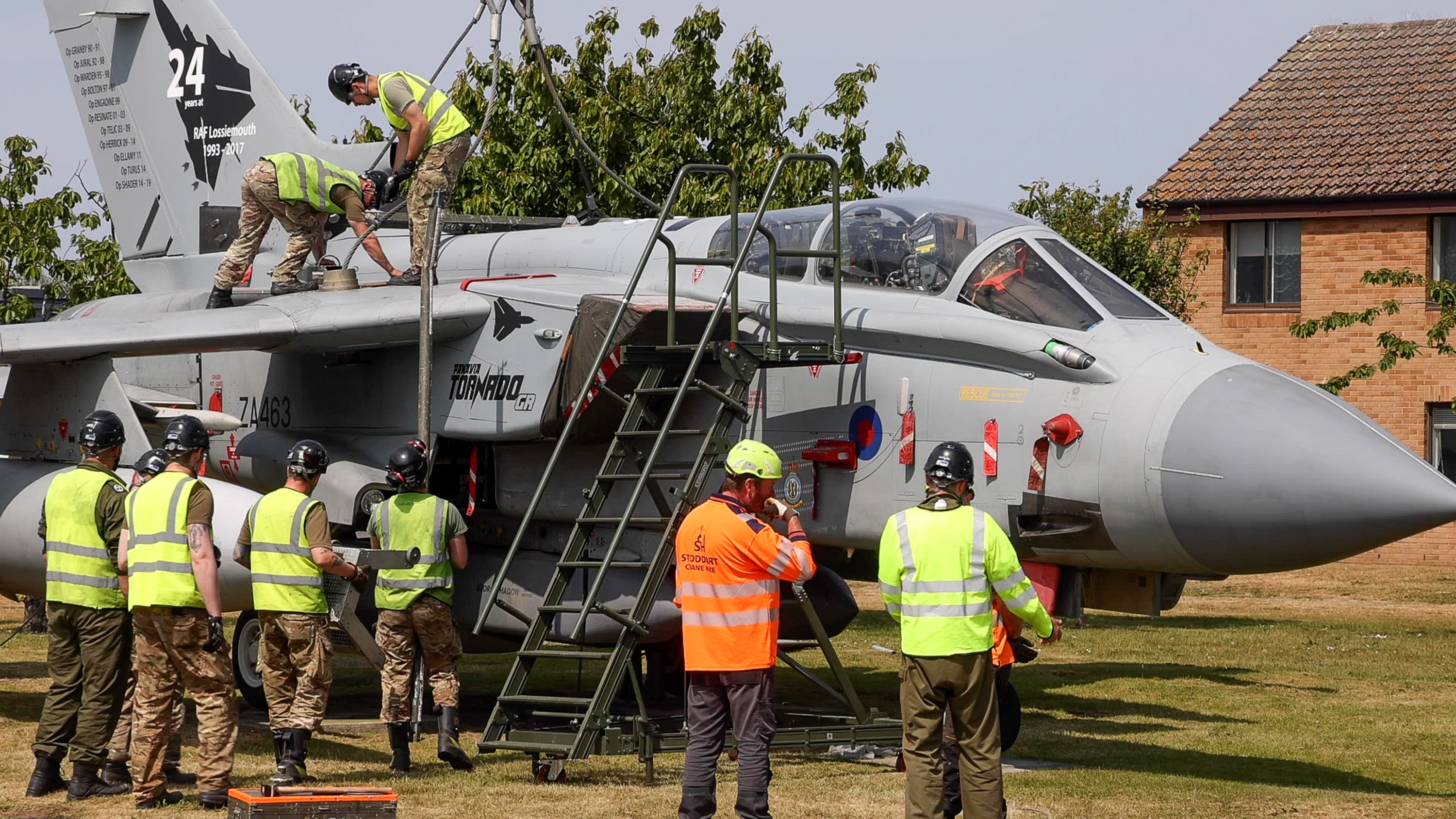 JARTS installing RAF Lossiemouth Gate Guardian